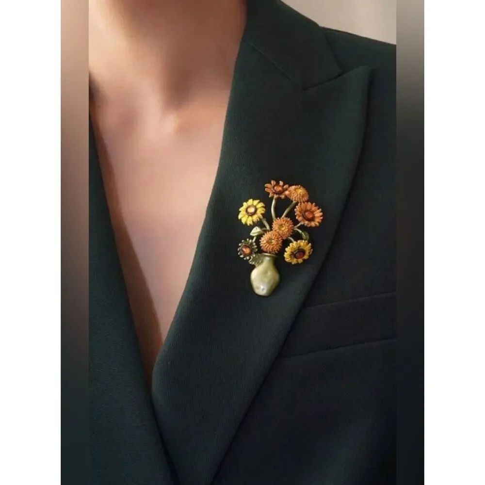 Sunflower Bouquet Brooch M741